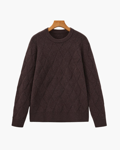 Diamond Knit Crewneck Sweater