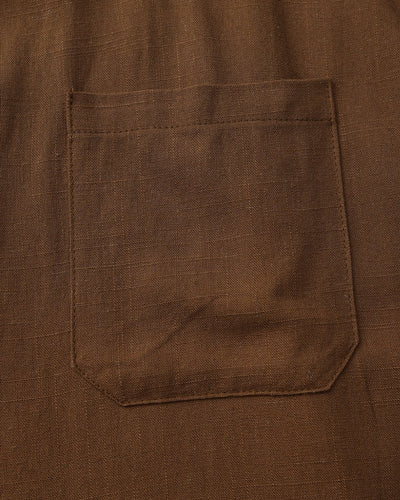 Men’s Mandarin Collar Shirt – Relaxed Fit Textured Cotton Shirt