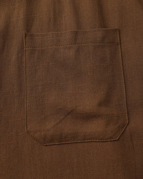 Men’s Mandarin Collar Shirt – Relaxed Fit Textured Cotton Shirt