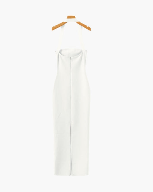 Halter Neck Slim Fit Maxi Dress