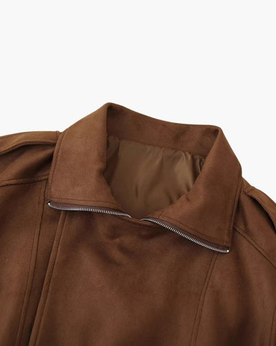 Vintage Suede Drape Jacket