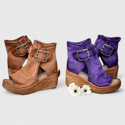 Jess | Wedge Sandals with Ankle Strap