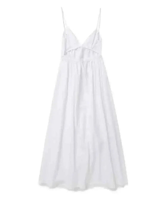 Lauren | Elegant White Midi Dress