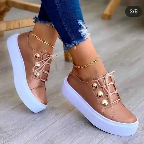 Serena | Round Toe Platform Sneakers
