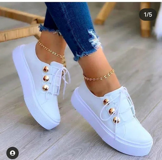 Serena | Round Toe Platform Sneakers