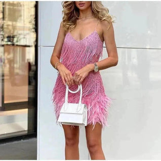 Sequined Evening Mini Dress