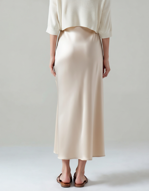 Old Money Silk Skirt