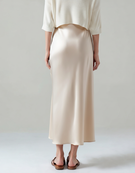 Old Money Silk Skirt