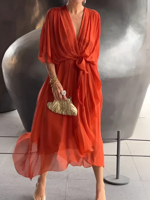 Wrap Midi Dress – Casual Dress | Sylvia