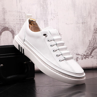Hudson Premium Leather Lace-Up Sneakers