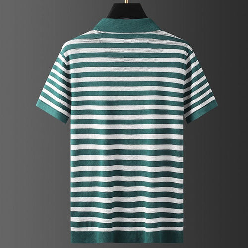 Harlow Striped Viscose Polo Shirt – Soft, Breathable Everyday Style
