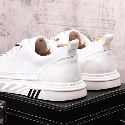 Hudson Premium Leather Lace-Up Sneakers