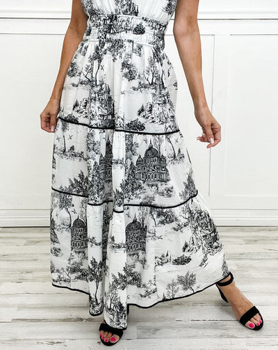 Printed Tiered Maxi Dress – Casual Dress | Eliana