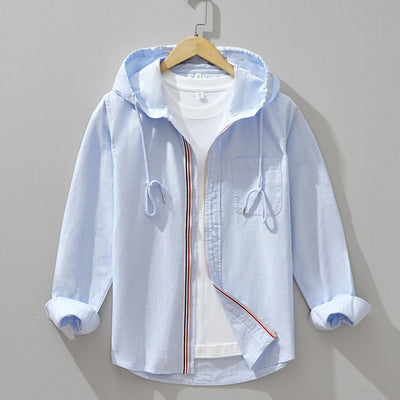 Cassian Linen-Cotton Hooded Shirt - Lightweight, Breathable Comfort