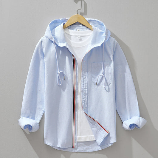 Cassian Linen-Cotton Hooded Shirt - Lightweight, Breathable Comfort