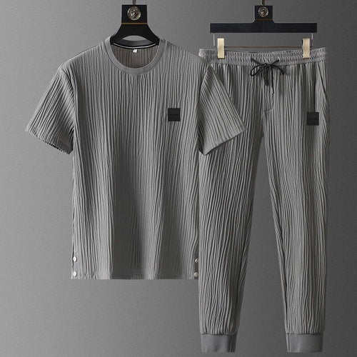 Harbor Cotton-Blend Short-Sleeve Jogger Set - Cozy Comfort for Everyday Wear