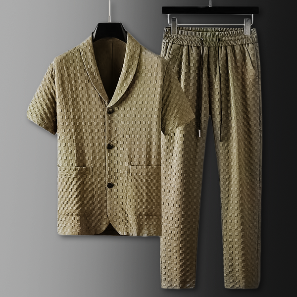 Blythe Cotton Waffle-Weave Lounge Set
