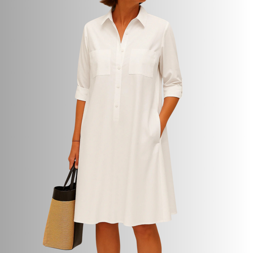 Button-Down A-Line Dress – Elegant Dress | Sophia