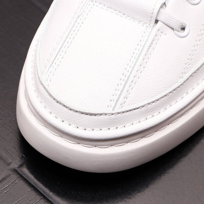 Hudson Premium Leather Lace-Up Sneakers