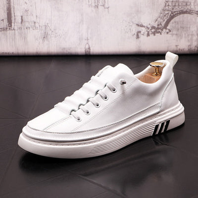 Hudson Premium Leather Lace-Up Sneakers