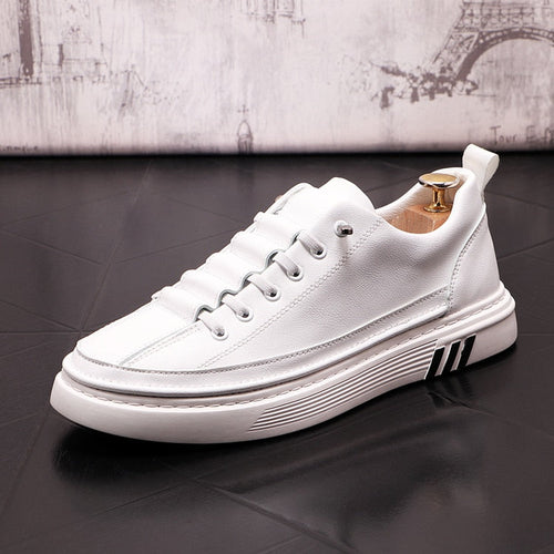 Hudson Premium Leather Lace-Up Sneakers