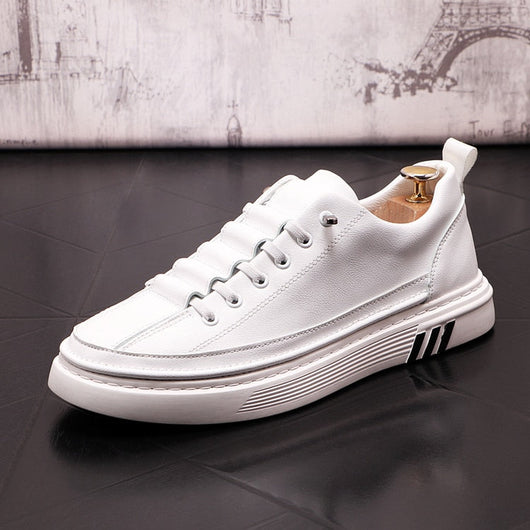 Hudson Premium Leather Lace-Up Sneakers