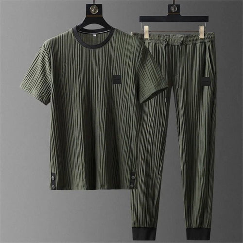 Harbor Cotton-Blend Short-Sleeve Jogger Set - Cozy Comfort for Everyday Wear