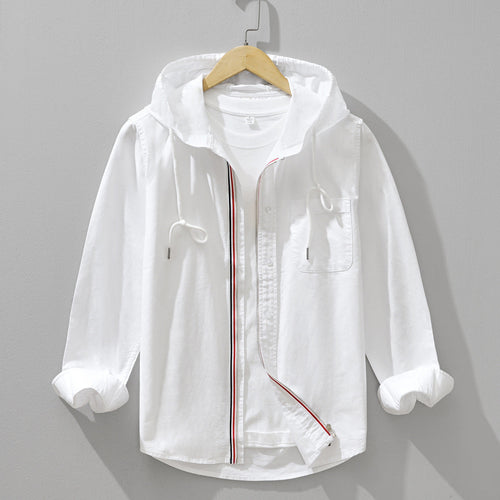 Cassian Linen-Cotton Hooded Shirt - Lightweight, Breathable Comfort